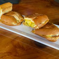 Cubanos (Veggie Ham & Cheese) at Mariposa Coffee Bar in Santa Cruz