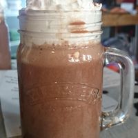 Luxury hot chocolate at Duke Bullock's Vegan Cafe in Scarborough