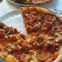 BBQ meat feast and a bbq veg feast at Pizza Punks in Nottingham