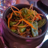 Mock chicken in black bean at Tattu Edinburgh in Edinburgh