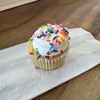 Vanilla sprinkle cupcake   at Valhalla Bakery in Orlando