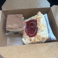 tiramisu bar, raspberry cream cheese danish at Valhalla Bakery in Orlando