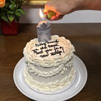 Another year, another exceptional cake from Valhalla. Coconut cake with coconut icing.   at Valhalla Bakery in Orlando