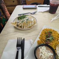 Vegan beef tamale with green sauce at Sol Of Mexico in Worcester