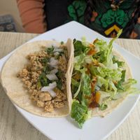 Vegan tacos, chicken and mesquite tofu at Sol Of Mexico in Worcester