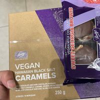 Vegan black salt caramels and snack size sweet Georgia browns  at Purdys Chocolatier in Surrey