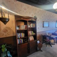 Book nook at Beyond Cafe in Ottawa