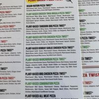 Vegan menu  at Pizza Point in Burien