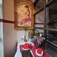 Inside when entering at Namaste Indisches Restaurant in Regensburg