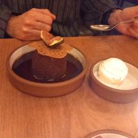 Sticky toffee pudding at Mallow - Canary Wharf in East London