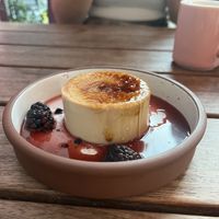vegan crème brûlée   at Mallow - Canary Wharf in East London