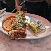 Mushroom skewers at Mallow - Canary Wharf in East London