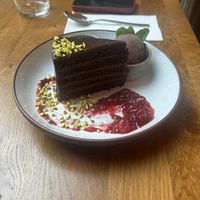 Chocolate cake  at Mallow - Canary Wharf in East London