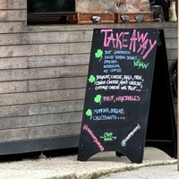 Menu board at soPlanty Corner in Bohinjsko Jezero