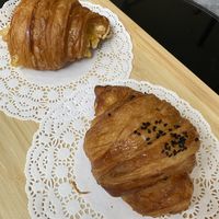 Cheese and ham, sausage croissant   at TheDorkyFrench Vegan Bakery in Glasgow