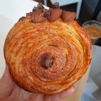 Supreme roll stuffed full of chocolate at TheDorkyFrench Vegan Bakery in Glasgow