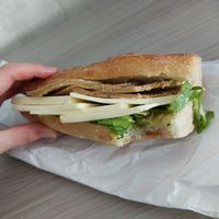 Very well furnished & tasty french baguette sandwich at TheDorkyFrench Vegan Bakery in Glasgow