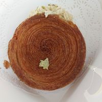 Pistachio and white chocolate suprême roll at TheDorkyFrench Vegan Bakery in Glasgow