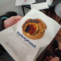 Creme brulee danish at TheDorkyFrench Vegan Bakery in Glasgow