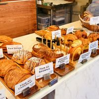 Full selection still at 1 PM  at TheDorkyFrench Vegan Bakery in Glasgow