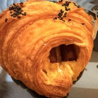 The croissants are so unbelievably flaky!  at TheDorkyFrench Vegan Bakery in Glasgow
