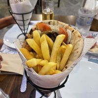 Falafal sandwich  at Dimitri's Steak House in Crete