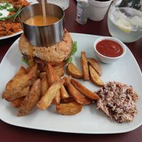 Čís burger at veganaf in Banska Bystrica