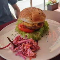 Burger at veganaf in Banska Bystrica