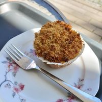 A rhubarb muffin - tasteful at Kasvila in Sipoo