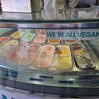 Find the vegan options in their own display case on the right hand side tucked just inside the shop next to the till corner at Toppings in Apse Heath