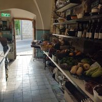 organic farm shop with variety of fruits, vegetables, home-made cheeses, wines and jams at Ofaimme Farm Coffee Shop in Jerusalem