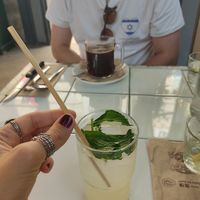 the lemonade had no sugar in it which might be both good and bad, i prefer it sweet so i just added some sugar myself; what surprised me was the natural straw that looks very fancy at Ofaimme Farm Coffee Shop in Jerusalem