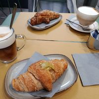 Cornetto and latte at A Casa di Francesco in Palermo