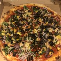 Vegan pizza at New Jersey Pizza Company in Flagstaff