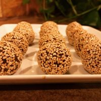 Vegan Date Tahini Truffles at New Jersey Pizza Company in Flagstaff