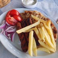 Vegan kebab at T' Agnantio in Nikitas
