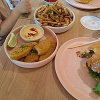 Chicken Tenders and Airfried Fries at Hulala in Dusseldorf