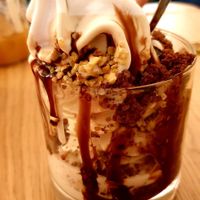 Soft ice chocolate brownie at Hulala in Dusseldorf