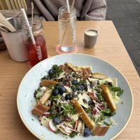 Cesar‘s salad and lemonade   at Hulala in Dusseldorf
