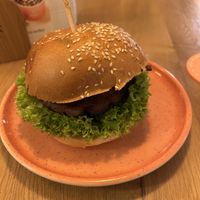 Plain, simple and super tasty vegan burger!  at Hulala in Dusseldorf