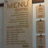 Coffee choice at Charlie's Coffee Shop in St Albans