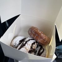 Chocolate babka and glazed bronut  at Mister Nice Guy's Bakeshop in Ascot Vale