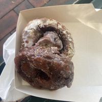 doughnut and cinnamon bun (both gf)😋😋😋😋  at Mister Nice Guy's Bakeshop in Ascot Vale