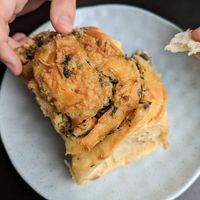 Cheese and spinach scroll at Mister Nice Guy's Bakeshop in Ascot Vale