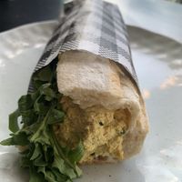 Scrambled tofu roll. Too much filling and a bit dry. Would have been better with mayo    at Mister Nice Guy's Bakeshop in Ascot Vale