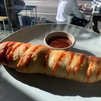 Pretzel hotdog. Ok not that great.   at Mister Nice Guy's Bakeshop in Ascot Vale