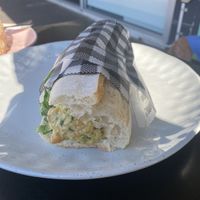 Chickpea tuna baguette  at Mister Nice Guy's Bakeshop in Ascot Vale