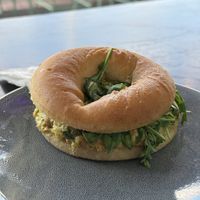 Chickpea tuna-style bagel   at Mister Nice Guy's Bakeshop in Ascot Vale