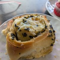 Cheesey spinach scroll mmmm It's even better when it's warmed up, just ask at Mister Nice Guy's Bakeshop in Ascot Vale