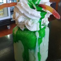 Lime milkshake at Mister Nice Guy's Bakeshop in Ascot Vale